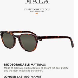 Christopher Cloos Unisex Polarized Mala Espresso 49-21-145 Sunglasses